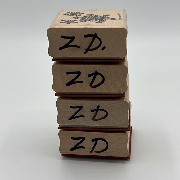 STAMPIN’ UP! WOODEN SNOWFLAKE RUBBER STAMP SET - Picture 9 of 9